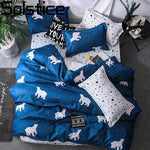 Solstice Home Textile Cartoon Polar bear Bedding Sets Children's Beddingset Bed Linen Duvet Cover Bed Sheet Pillowcase/bed Sets