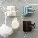 1pc Multifunctional Rotary Self-adhesive Wall Trackless Hook Kitchen Bathroom Door Towel Bag Rack Home Storage Holder Stick Wall