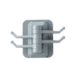 1pc Multifunctional Rotary Self-adhesive Wall Trackless Hook Kitchen Bathroom Door Towel Bag Rack Home Storage Holder Stick Wall