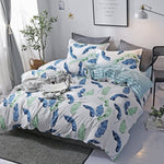 Solstice Cartoon Christmas Tree Elk Bedclothes Simple Fashion Geometric Stripes Bed Sheet Duvet Cover Sets 3/4pcs Bedding Set