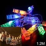 FENGRISE 10pc Photo Clip Led Lights Wedding Decoration Christmas Party Decorations Celebrations Wedding Events Party Home Decor