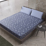 MECEROCK New Printing Bed Mattress Cover Waterproof Mattress Protector Pad Fitted Sheet Separated Water Bed Linens with Elastic