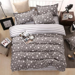 Classic bedding set 5 size grey blue flower bed linen 4pcs/set duvet cover set Pastoral bed sheet AB side duvet cover 2019 bed