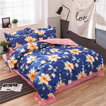 Classic bedding set 5 size grey blue flower bed linen 4pcs/set duvet cover set Pastoral bed sheet AB side duvet cover 2019 bed