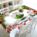 Meijuner New Year Christmas Tablecloth Kitchen Dining Table Decorations  Home Rectangular Party Table Covers Christmas Ornaments