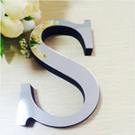 New Acrylic Mirror 3D DIY wall stickers stickers English letters home decoration  creative personality Special
